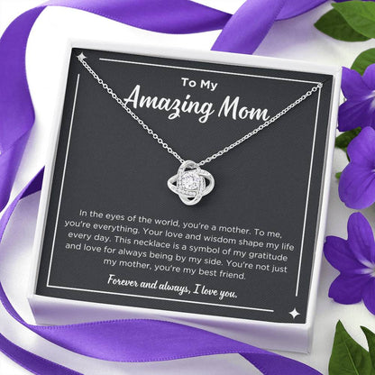 To My Mom - Symbol Of Gratitude - Love Knot Necklace