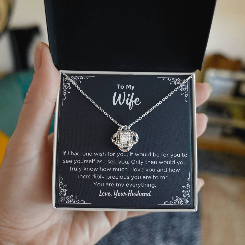 To My Wife - You Are My Everything - Love Knot Necklace