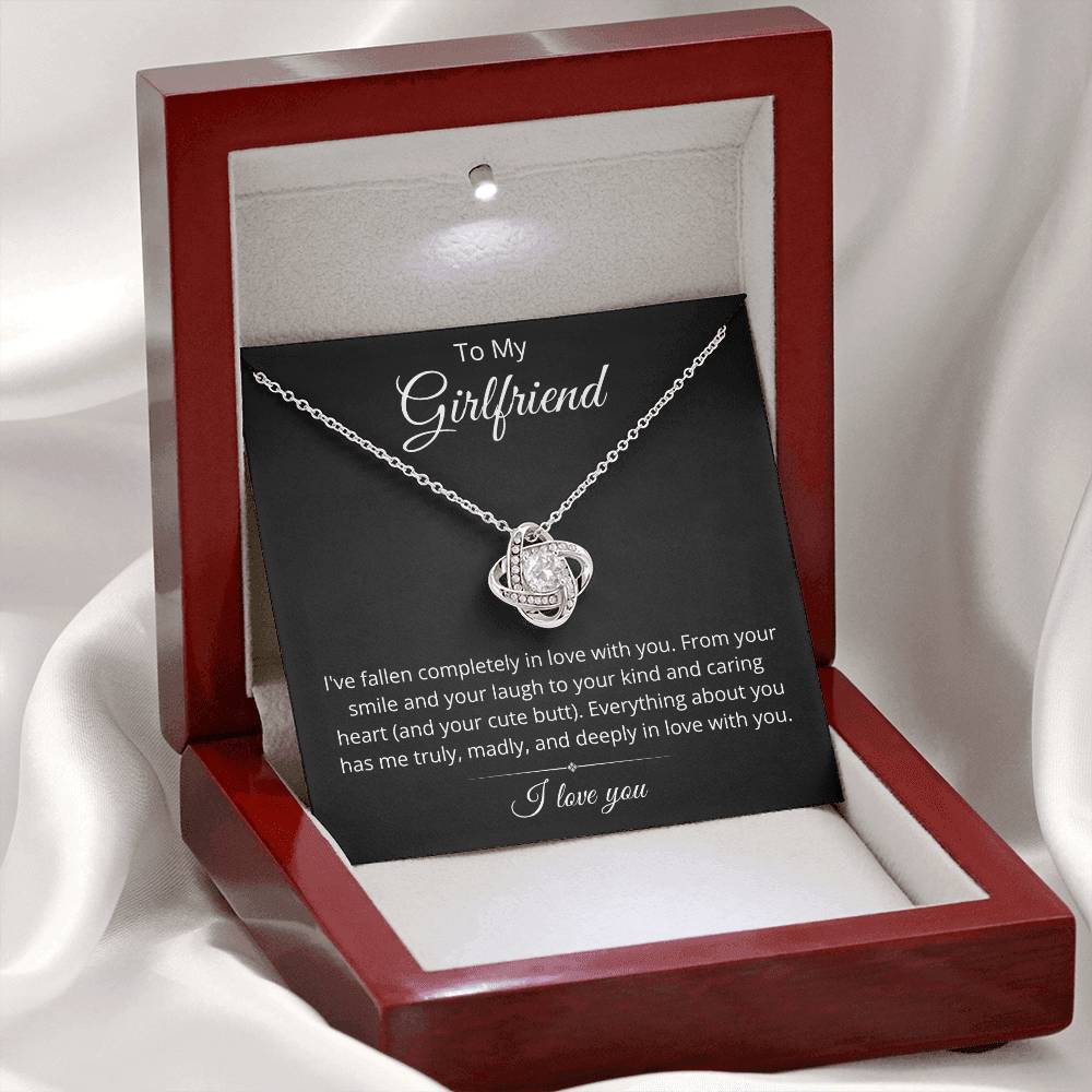 To My Girlfriend - Deeply In Love With You - Love Knot Necklace